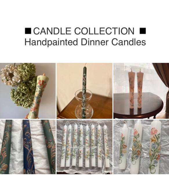 受注制作] CANDLE COLLECTION＊Spring flowers＊Sサイズ３本組　テーパーキャンドル 10枚目の画像