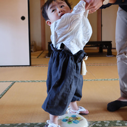 ブルーウェーブ刺繍　ベビーわらじ　餅踏み 2枚目の画像