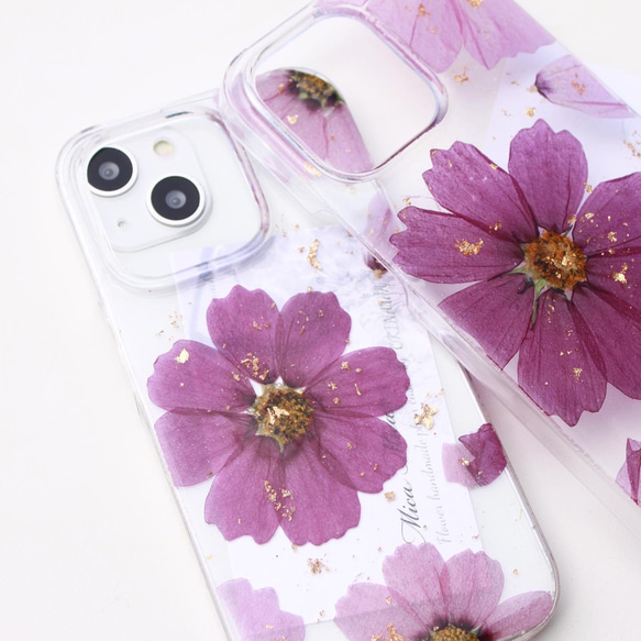 iPhoneケース iPhone コスモス 全機種対応 花柄 iPhone14 アンドロイド　iPhone15 3枚目の画像