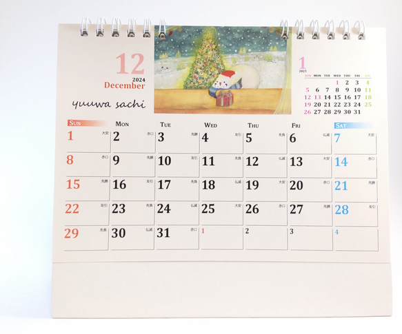かわいい♪鳥さんリングタイプ卓上カレンダー「2024年ふるさといんこたちカレンダー」 15枚目の画像