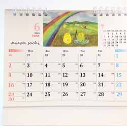 かわいい♪鳥さんリングタイプ卓上カレンダー「2024年ふるさといんこたちカレンダー」 5枚目の画像