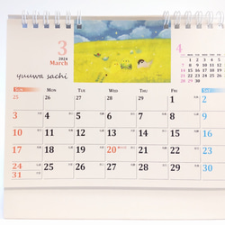 かわいい♪鳥さんリングタイプ卓上カレンダー「2024年ふるさといんこたちカレンダー」 1枚目の画像