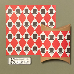 シルクハット柄の　デザインペーパー折り紙 4枚目の画像