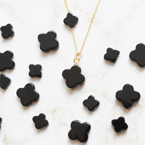 限定数のみ】ブラックオニキス フラワー サージカルステンレス