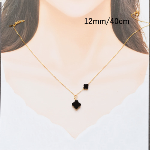 BMSGネックレス 【限定色ブラック】 限定数のみ】ブラックオニキス フラワー サージカルステンレス