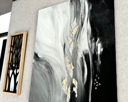 現代アート 80×65㎝ モダン 絵画 抽象画 アートパネル テクスチャー