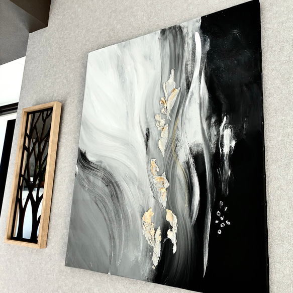 現代アート 80×65㎝ モダン 絵画 抽象画 アートパネル テクスチャー