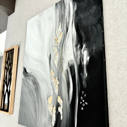 現代アート 80×65㎝ モダン 絵画 抽象画 アートパネル テクスチャー