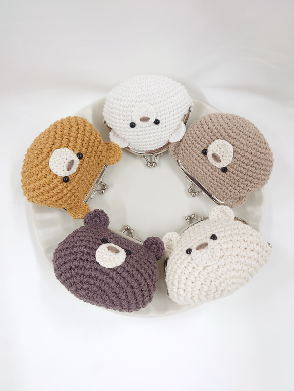 がま口くまさん(5種類) がま口 cocon 通販 16523291｜Creema(クリーマ)