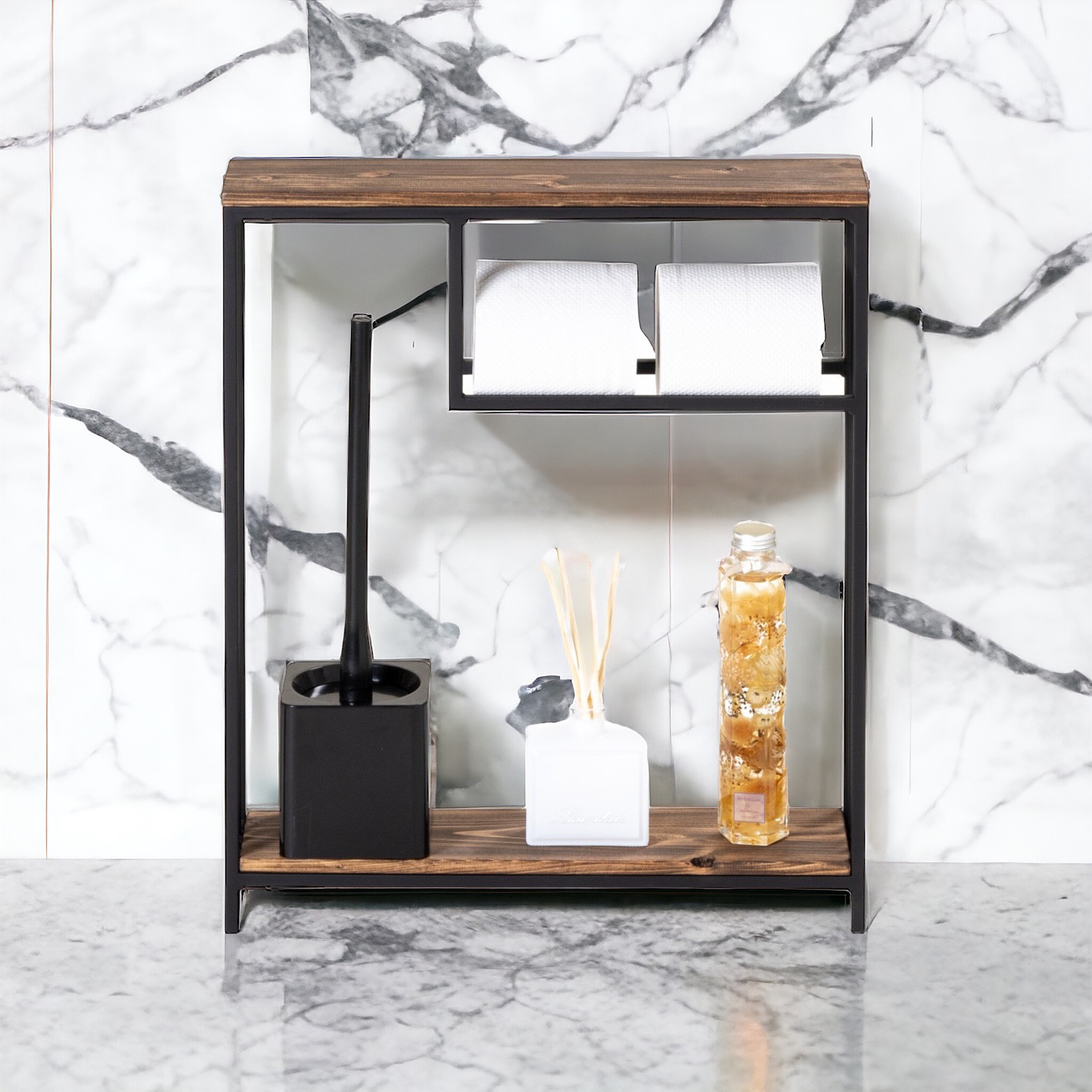 トイレ収納　アイアンラック