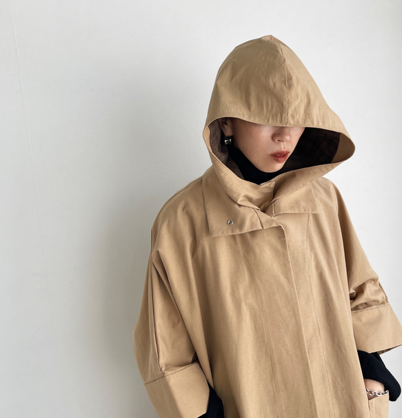 デタッチャブルフード(ベージュ) 1枚目の画像