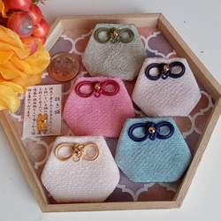 ハンドメイド☆小さいサイズのお守り袋 ミニ丸 ぼかし柄ちりめん