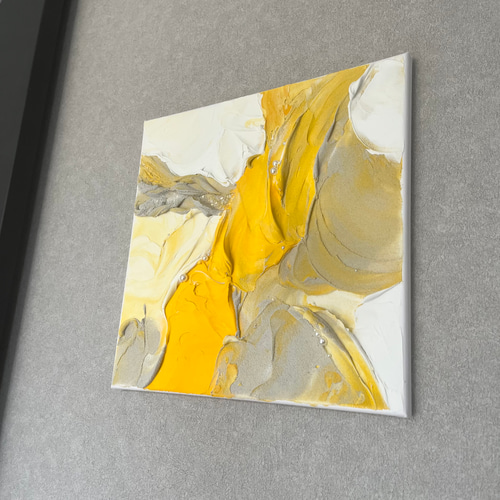 現代アート　30×30㎝　花　テクスチャーアート　モダン　アートパネル 現代アート 30×30㎝ テクスチャーアート モダン アートパネル