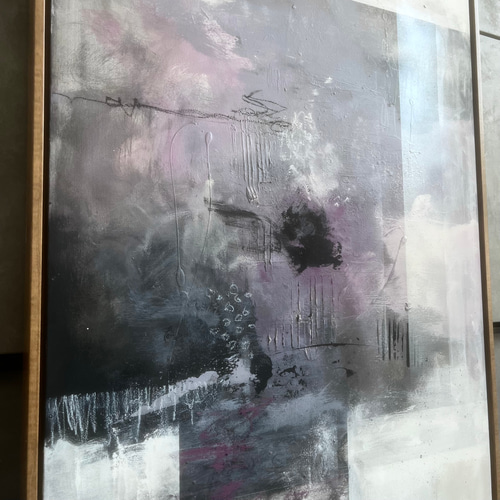 現代アート 70×50㎝ フレーム付き モダン 絵画 抽象画