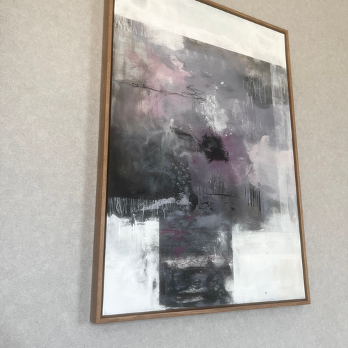現代アート　70×50㎝　フレーム付き　モダン　絵画　抽象画　インテリア　手書き 現代アート 70×50㎝ フレーム付き モダン 絵画 抽象画