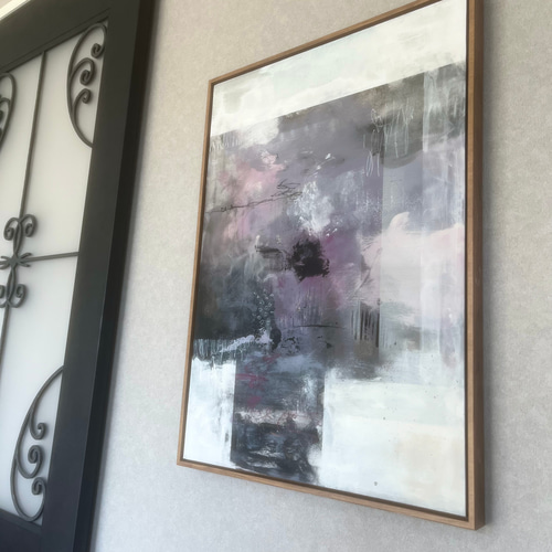 現代アート 70×50㎝ フレーム付き モダン 絵画 抽象画