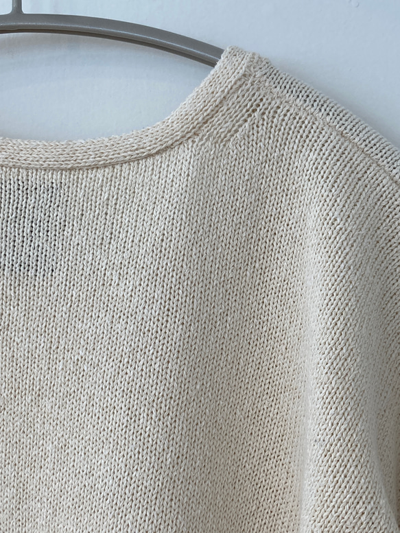 手編み機による　Rosie Cotton Silk Sweater 7枚目の画像