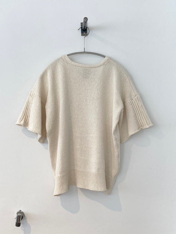 手編み機による　Rosie Cotton Silk Sweater 4枚目の画像