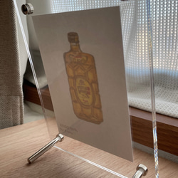 絵画　【サントリーウイスキー角・瓶】 アート　角　瓶　酒　アクリル画　ポストカード 4枚目の画像