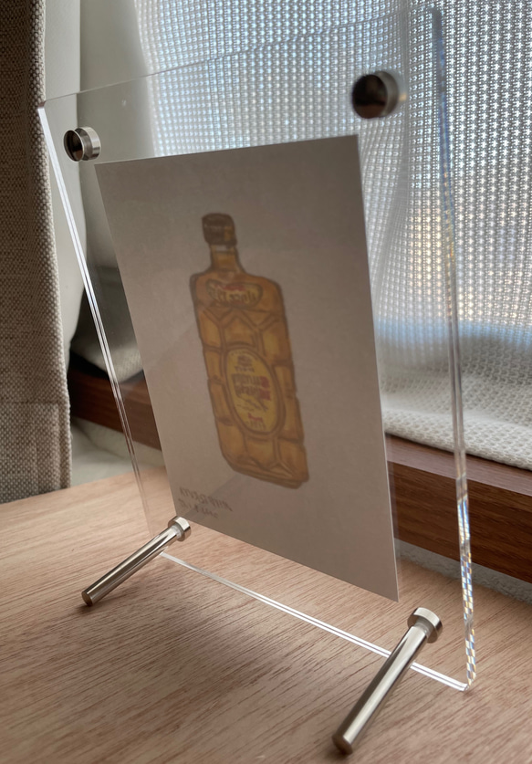 絵画　【サントリーウイスキー角・瓶】 アート　角　瓶　酒　アクリル画　ポストカード 4枚目の画像