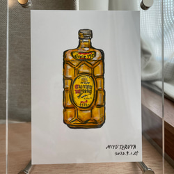 絵画　【サントリーウイスキー角・瓶】 アート　角　瓶　酒　アクリル画　ポストカード 2枚目の画像