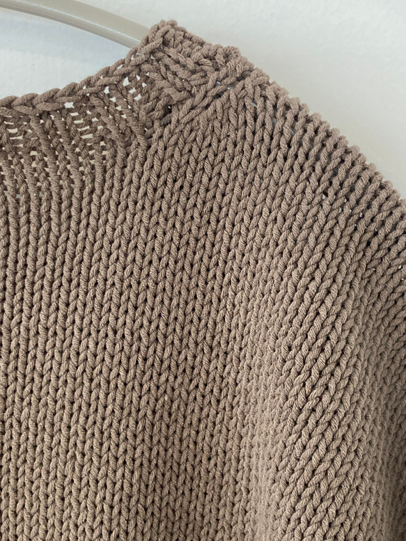 手編み機による　Sophie Cotton Sweater 6枚目の画像