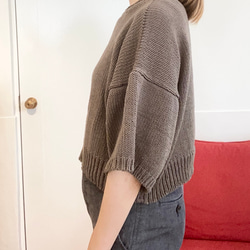 手編み機による　Sophie Cotton Sweater 9枚目の画像