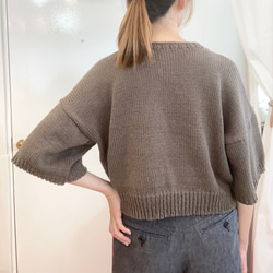 手編み機による　Sophie Cotton Sweater 7枚目の画像