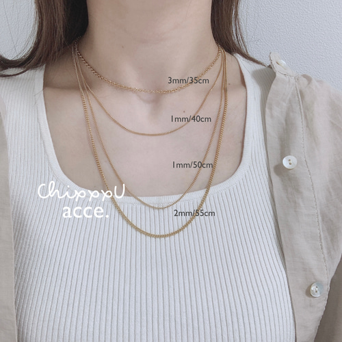 クロスチャームネックレス / 金属アレルギー対応チェーン