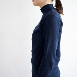 organic cotton/high neck/heather navy 6枚目の画像