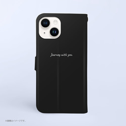 Original手帳型iPhoneケース「Journey with you ついてくるネコ」 6枚目の画像