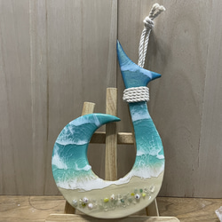 ティッシュボックス　波レジン　アート 波アート ティッシュボックスNo．1☆エポキシレジン その他