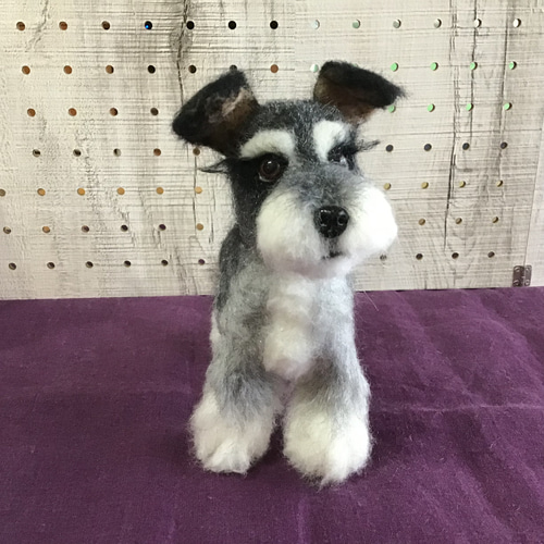 ミニチュアシュナウザー❣️（立ちポーズ） 羊毛フェルト コーギー