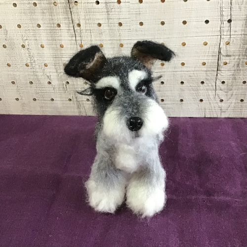 ミニチュアシュナウザー✩︎参考画像✩︎羊毛フェルト 羊毛フェルト ミニチュアシュナウザー 羊毛フェルト fab! HandWorks