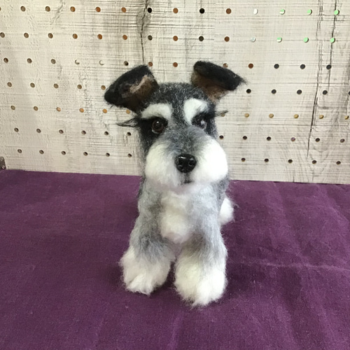 ミニチュアシュナウザー❣️（立ちポーズ） 羊毛フェルト コーギー