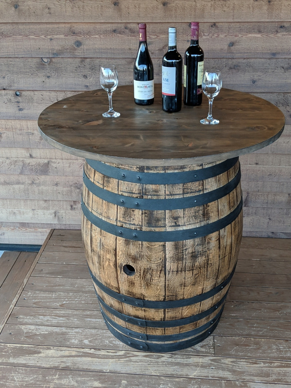 樽ハイテーブル　高級フレンチオーク樽　ワイン　ウイスキー 12枚目の画像