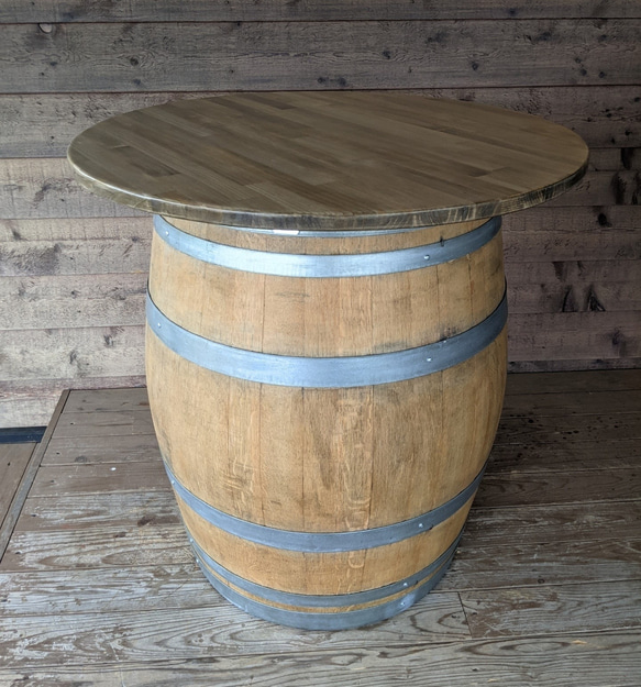 樽ハイテーブル　高級フレンチオーク樽　ワイン　ウイスキー 3枚目の画像