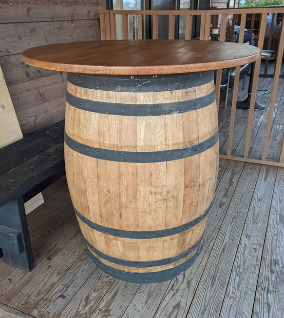 樽ハイテーブル　高級フレンチオーク樽　ワイン　ウイスキー 9枚目の画像