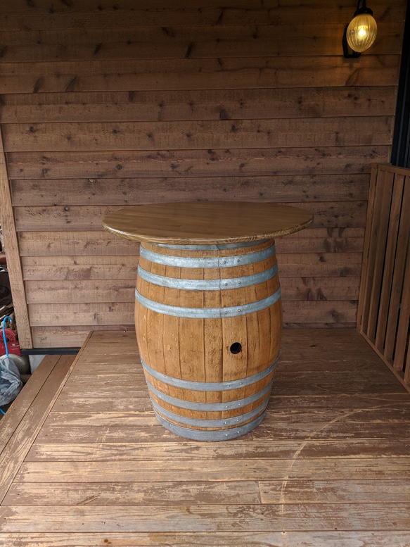 樽ハイテーブル　高級フレンチオーク樽　ワイン　ウイスキー 5枚目の画像