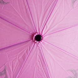 竹柄折疊傘 日雨月色 粉色 162017 陽傘傘 粉色月亮圖案 ALCEDO 第8張的照片