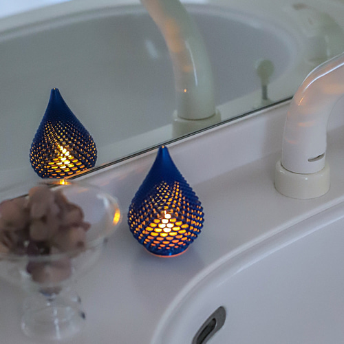 キャンドルライト しずく Midi(M) 高さ10cm 癒し スタンドライト