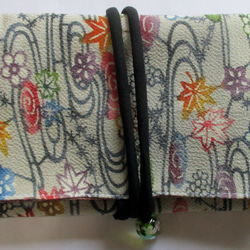 ７３３５　花柄の着物で作った和風財布・ポーチ＃送料無料 1枚目の画像
