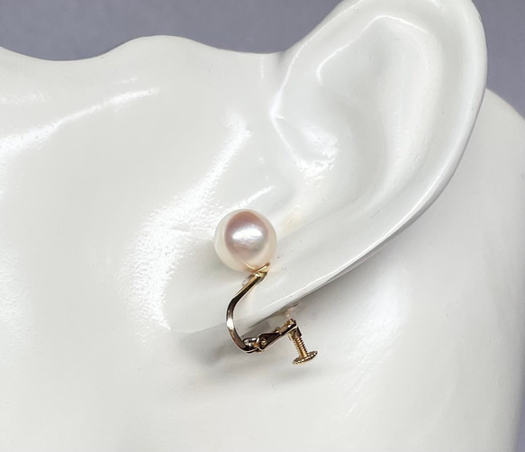 K18】パールイヤリング（8-8.5mm・あこや本真珠） イヤリング  