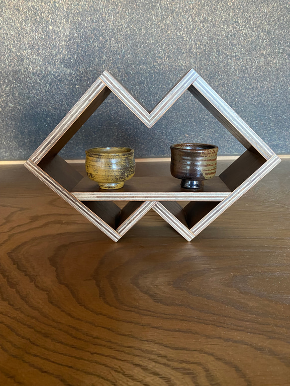 大工の家具】飾り台 シェルフ 棚 小物収納 壁掛 おしゃれ棚 オブジェ