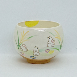 ほっこり碗「月見うさぎ」京焼・清水焼 京都 伝統工芸品 京焼 清水焼