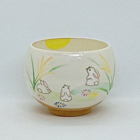 ほっこり碗「月見うさぎ」京焼・清水焼 京都 伝統工芸品 京焼 清水焼