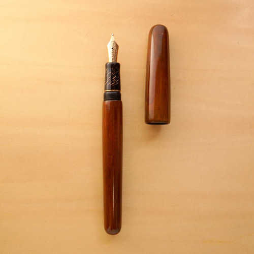 pilot カスタム74 万年筆 漆塗り木軸 赤 ペン・筆記用具 halukaze
