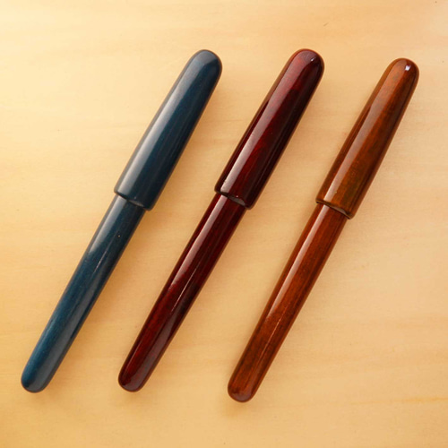 pilot カスタム74 万年筆 漆塗り木軸 赤 ペン・筆記用具 halukaze