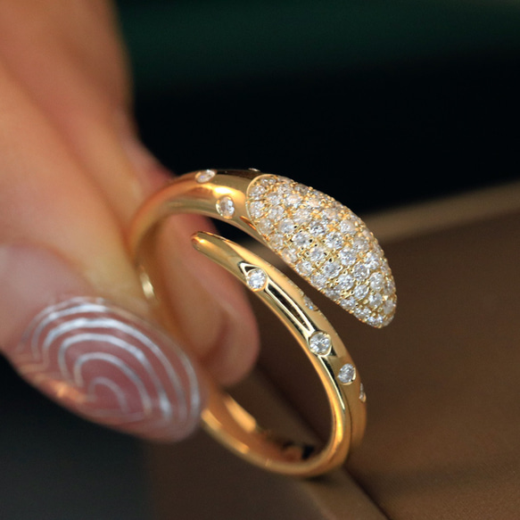 天然ダイヤモンドリング0.4ct　k18 天然ダイヤモンドリング0.4ct k18 指輪・リング パール大好き(購入前にコメント) 通販 16524697｜Creema(クリーマ)