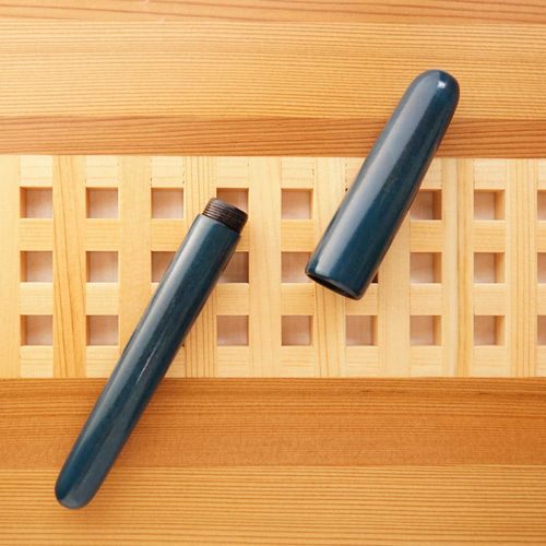 pilot カスタム74 万年筆 漆塗り木軸 青 ペン・筆記用具 halukaze 通販